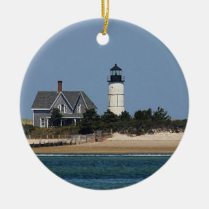 Sandy Neck Lighthouse Ceramic Tree Decoration
