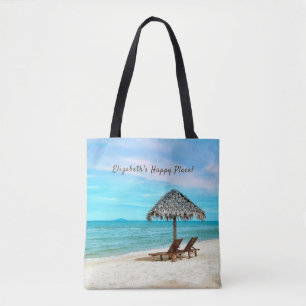 Sandy Ocean Beach Personalised Tote Bag