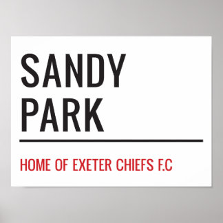 Sandy Park Stadium Street Sign