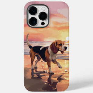 Sandy Paws Beagle Dog on Beach Sunset  Case-Mate iPhone 14 Pro Max Case