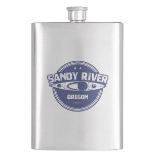 Sandy River Oregon Kayaking Hip Flask