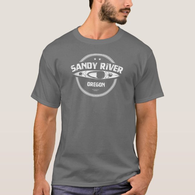 Sandy River Oregon Kayaking T-Shirt (Front)