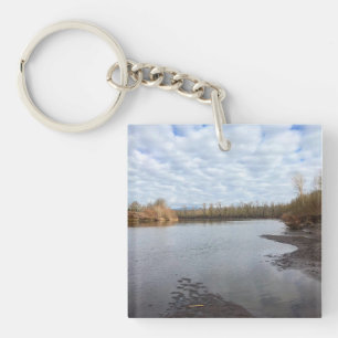 Sandy River, Troutdale, Oregon Poster Magnet Key Ring