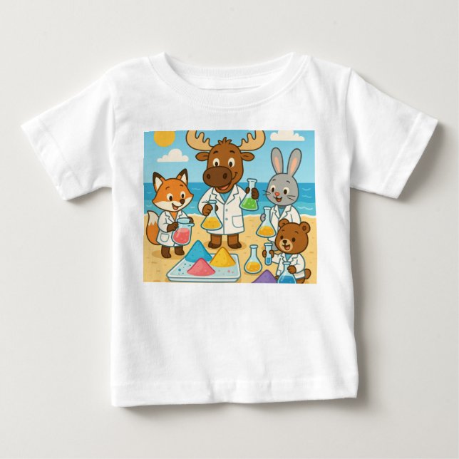 Sandy Science Squad – Smart & Sunny Tee for Kids (Front)