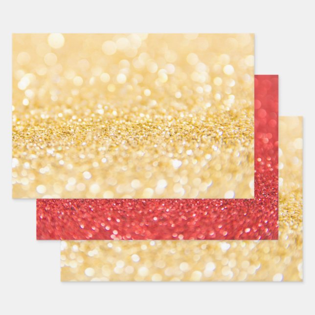 Sandy Shiny Glitter Wrapping Paper Sheet (Set)