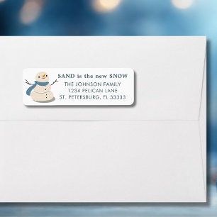 Sandy Snowman Holiday Moving Return Address