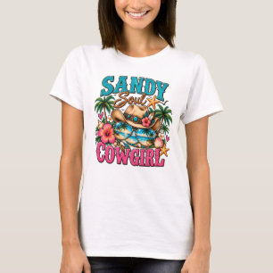 Sandy Soul Cowgirl Coastal Beach Western T-Shirt