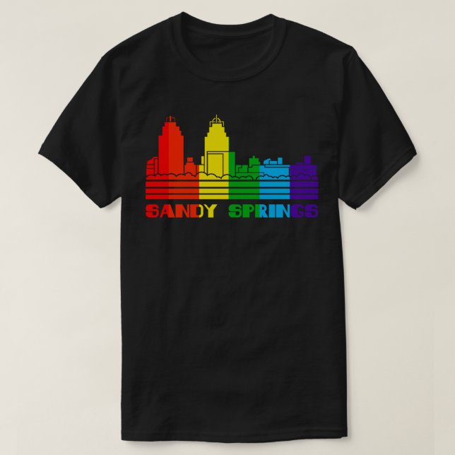 Sandy Springs Pride  Sandy Springs LGBT Gift LGBTQ T-Shirt (Design Front)
