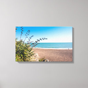 Sandy sunny beach canvas print
