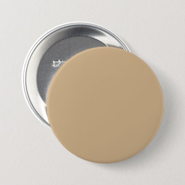 Sandy Tan D2B48C - Option to Add Name 7.5 Cm Round Badge (Front & Back)