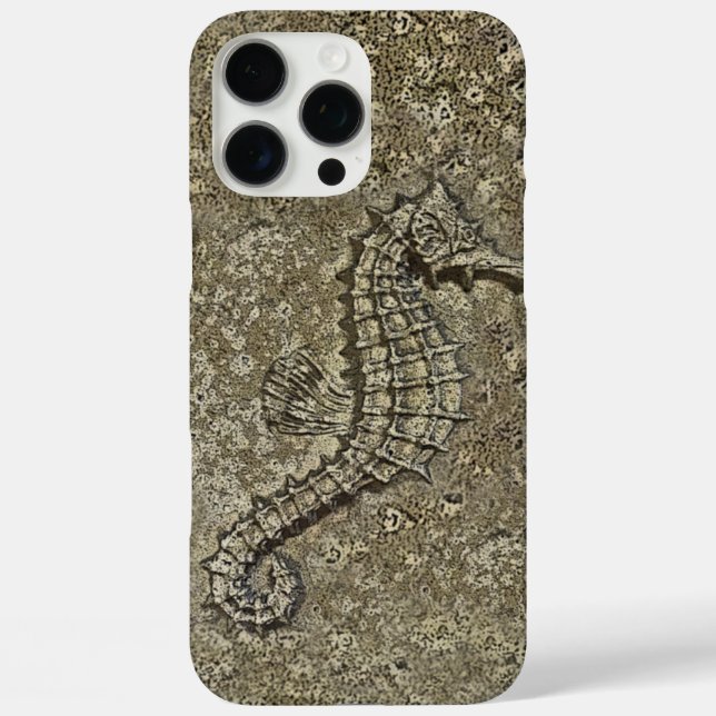 Sandy Textured Seahorse Photograph Case-Mate iPhone Case (Back)