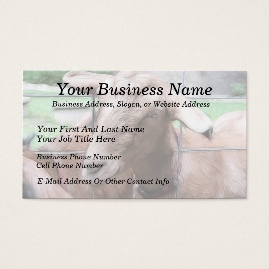 Sandy The Goat At The Gate Business Card