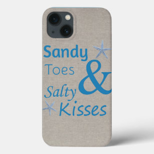 Sandy Toes and Salty Kisses Beach Life Quote Case-Mate iPhone Case