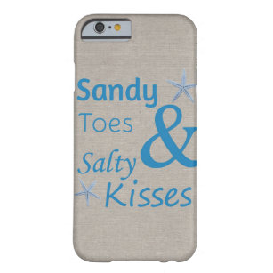 Sandy Toes and Salty Kisses Beach Life Quote Barely There iPhone 6 Case