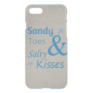 Sandy Toes and Salty Kisses Beach Life Quote iPhone SE/8/7 Case