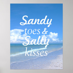 Sandy Toes And Salty Kisses Poster
