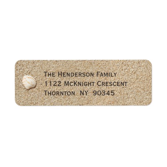 Sandy Toes Salty Kisses Christmas Address Label