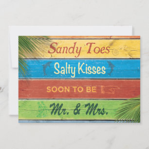 Sandy Toes Salty Kisses Couple's Shower Invitation