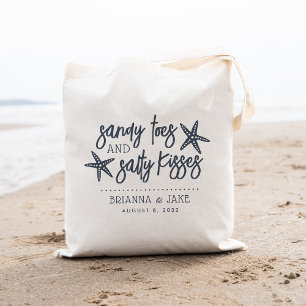 Sandy Toes & Salty Kisses Destination Wedding Tote Bag