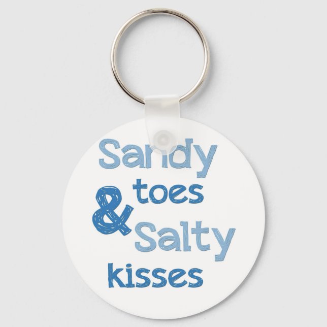 Sandy Toes Salty Kisses Key Ring (Front)