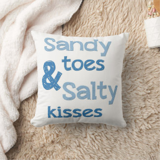 Sandy Toes Salty Kisses Pillow