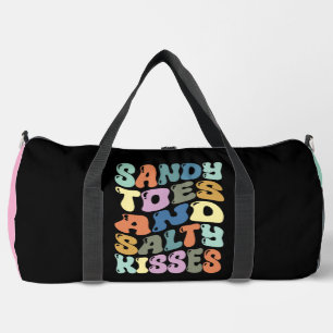 Sandy Toes Salty Kisses Retro Duffle Bag