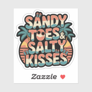 Sandy Toes Salty Kisses Retro Wedding