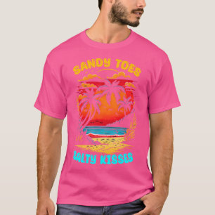 Sandy Toes Salty Kisses Summer Beach lover Funny T-Shirt