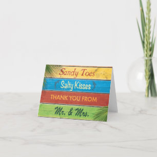 Sandy Toes Salty Kisses Thank You Card