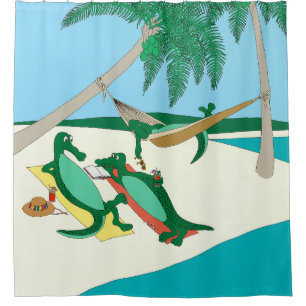 Sandy Toes Tropical Beach Shower Curtain