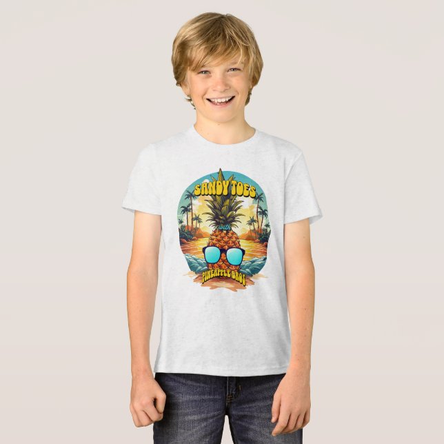 Sandy Toes With Pineapple Bros Tri-Blend Shirt (Front Full)