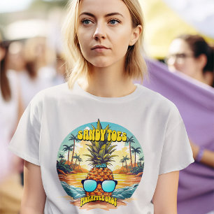Sandy Toes With Pineapple Bros Tri-Blend Shirt