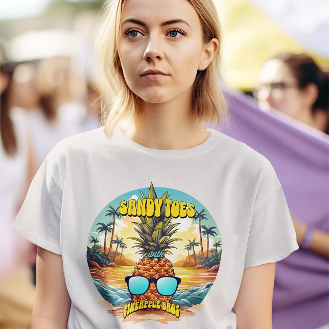 Sandy Toes With Pineapple Bros Tri-Blend Shirt (Creator Uploaded)
