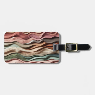 Sandy Waves Earth-Tone Luggage Tag
