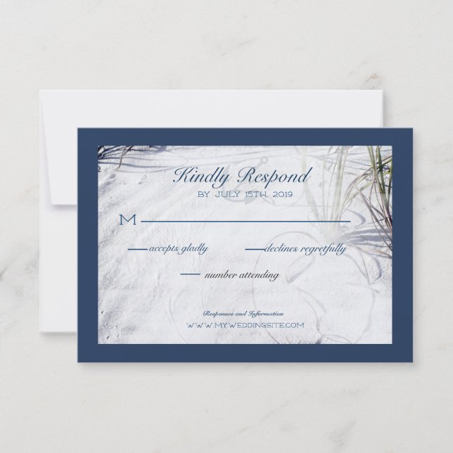 Sandy White Beach Revisited Invitation (Front)