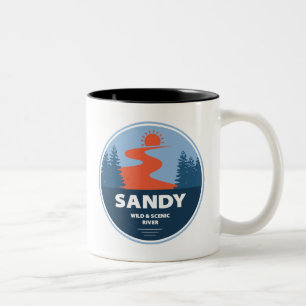 Sandy Wild And Scenic River Two-Tone Coffee Mug