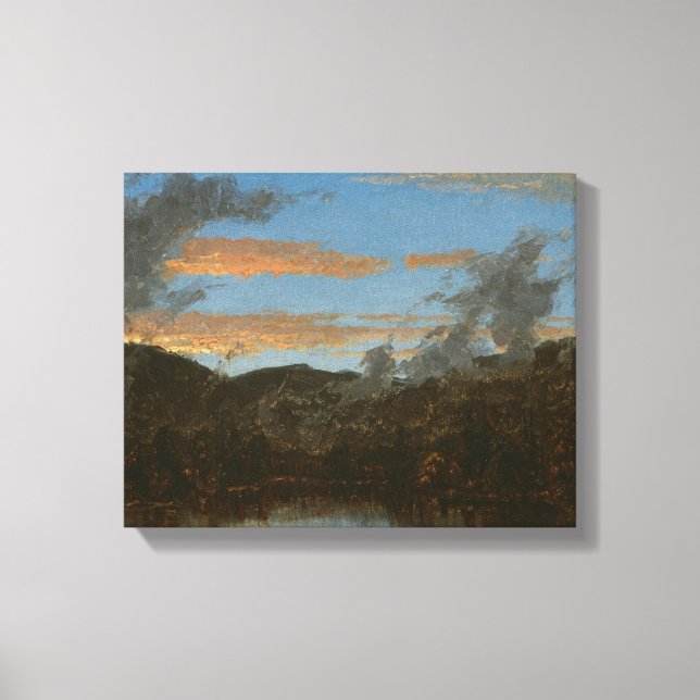 Sanford Robinson Gifford - Mist Rising at Sunset Canvas Print (Front)