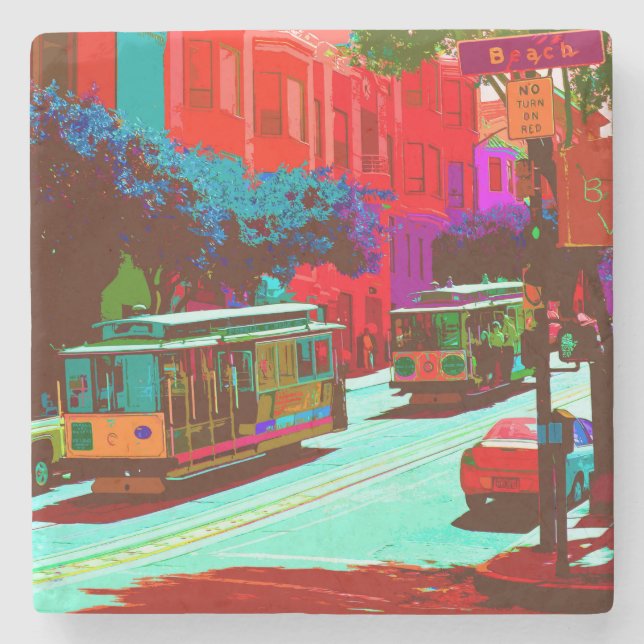 SanFrancisco 001 Stone Coaster (Front)