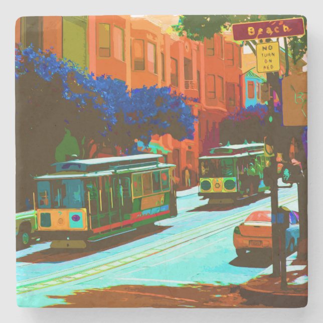 SanFrancisco 004 Stone Coaster (Front)