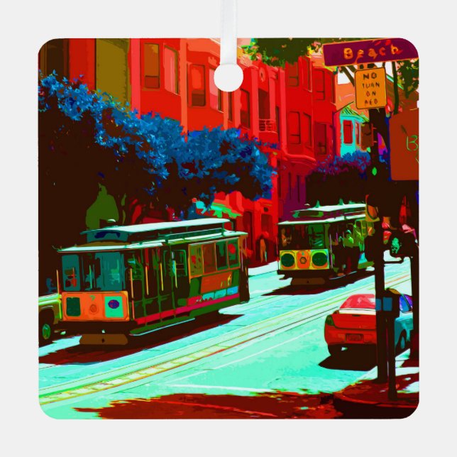 SanFrancisco 005 Metal Tree Decoration (Front)