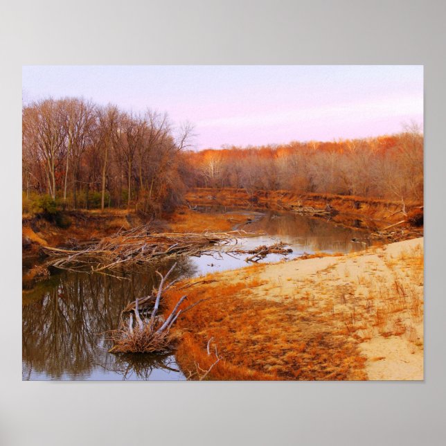 Sangamon River Near Lincoln's New Salem, Illinois Poster (Front)