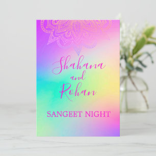 Sangeet Indian Style Colourful Elegant Invitation