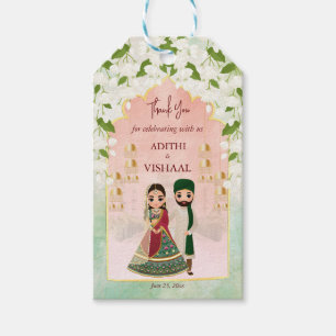 Sangeet mehndi Indian wedding personalised Gift Tags