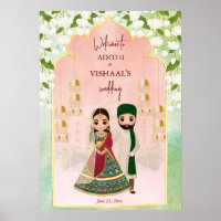 Sangeet mehndi Indian wedding welcome sign