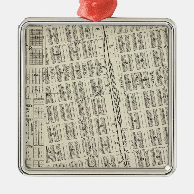 Sanger, California 2 Metal Tree Decoration (Front)