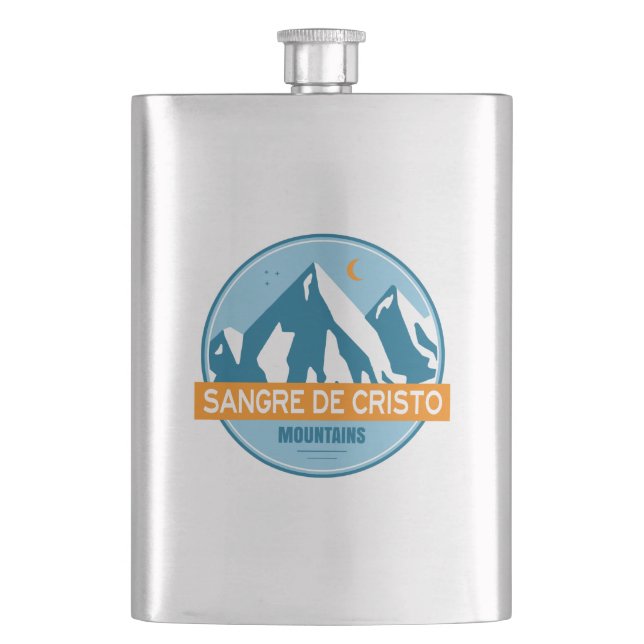 Sangre de Cristo Mountains Colorado New Mexico Hip Flask (Front)