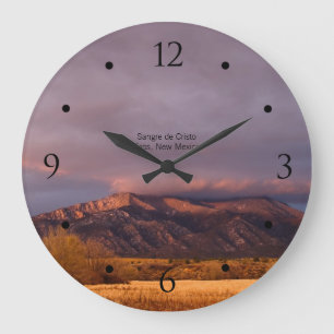 Sangre de Cristo Mountains in Taos, New Mexico Large Clock