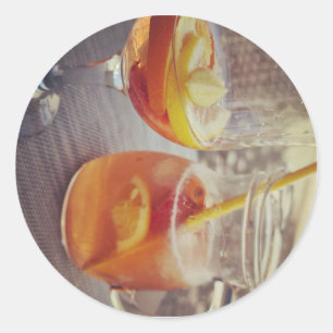 Sangria and Sunshine Classic Round Sticker