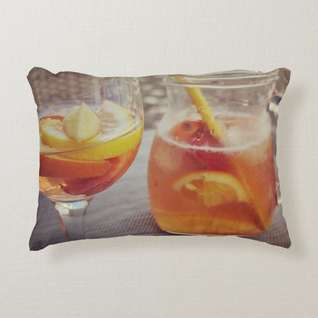 Sangria and Sunshine Decorative Cushion (Front)