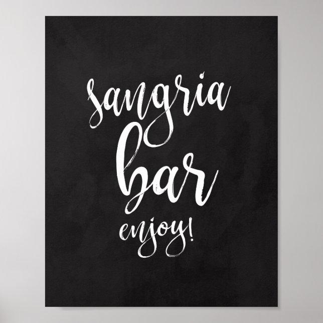 Sangria Bar Chalkboard 8x10 Wedding Sign (Front)